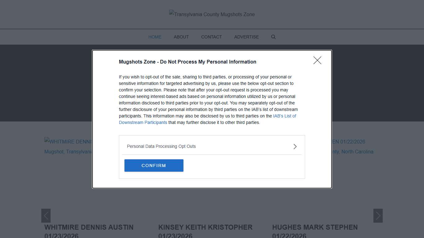 Transylvania County Mugshots Zone